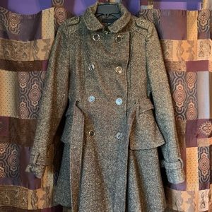 Steve Madden Wool Blend Tweed Coat